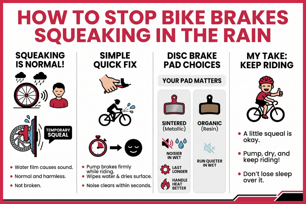 How to Stop Bike Brakes Squeaking in the Rain