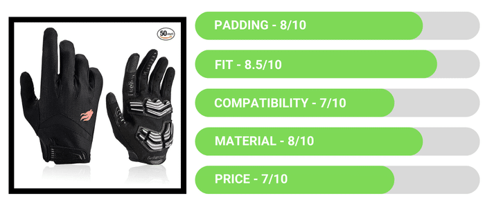 FIRELION Cycling Gloves - Best Mountain Bike Gloves Review