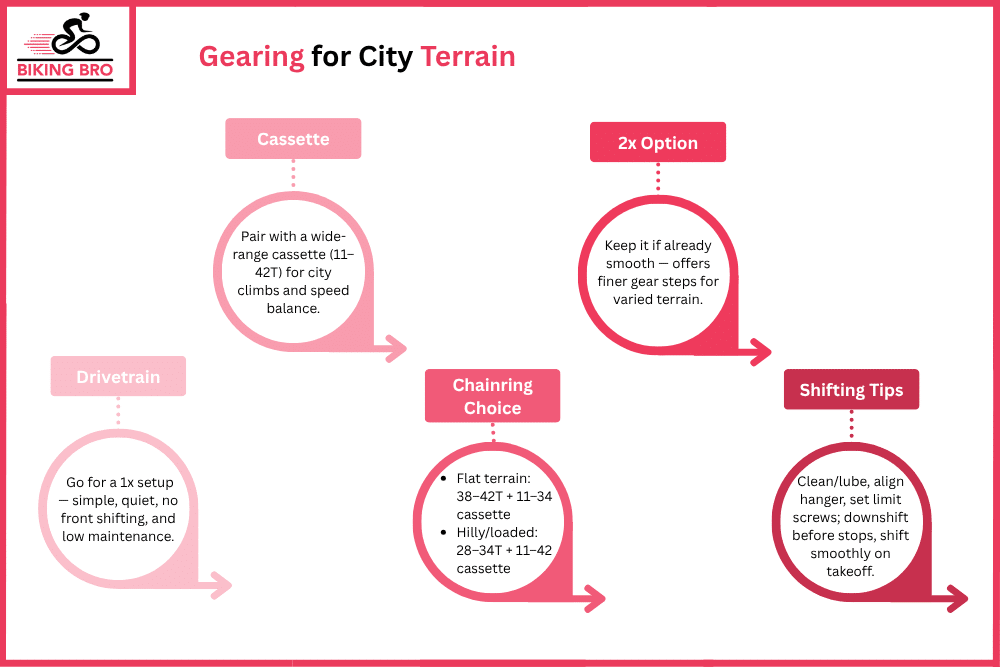 Gearing that matches city terrain