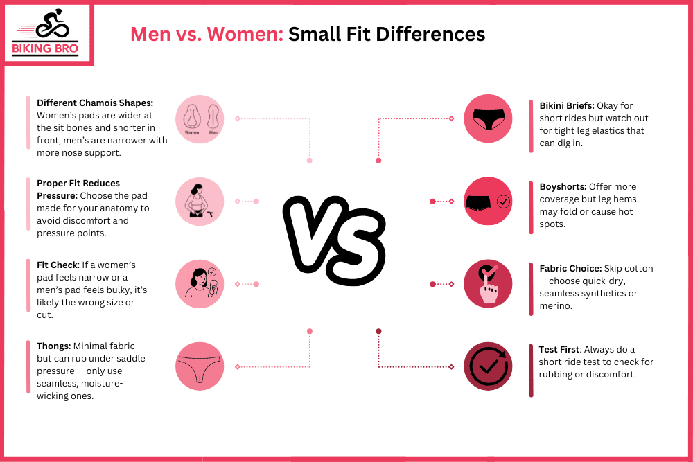 Men vs. Women Small Fit Differences