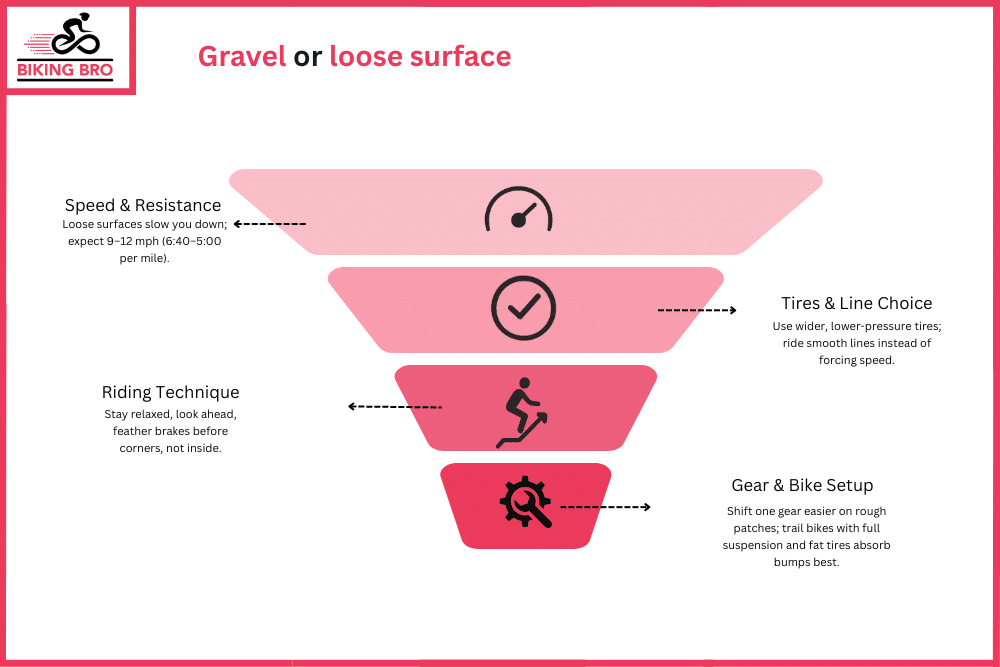 Gravel or loose surface