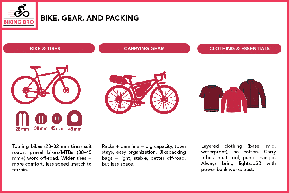Bike, Gear, and Packing