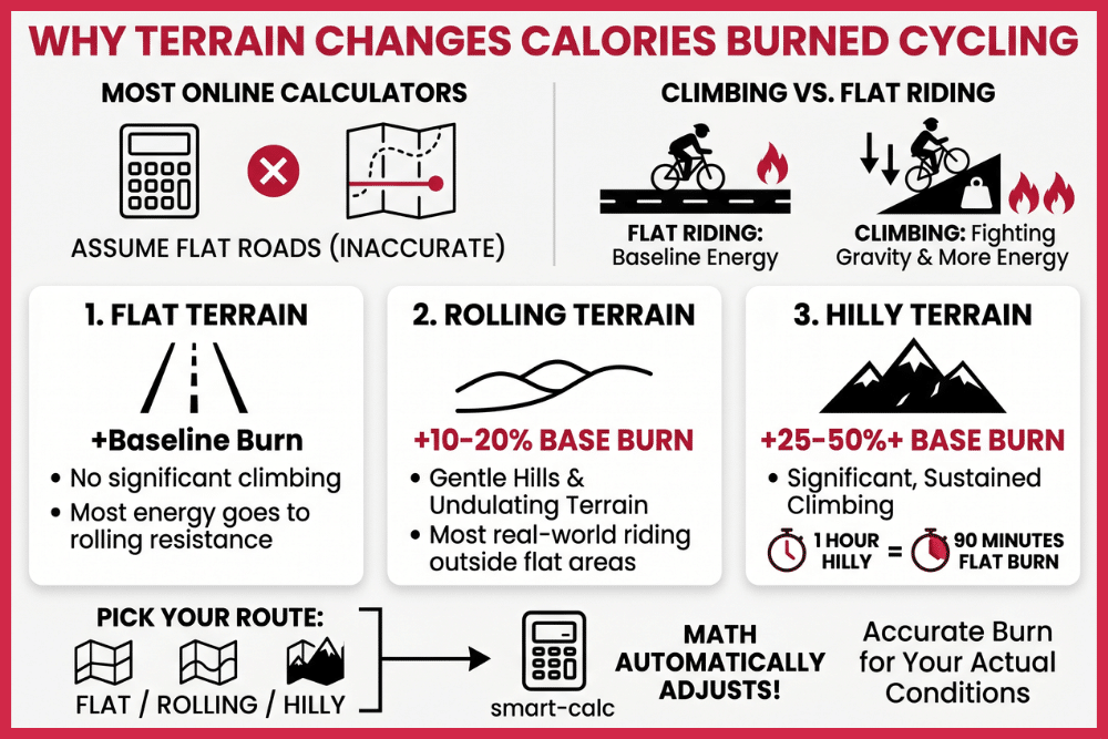 Why Terrain Changes the Calories Burned Cycling Number