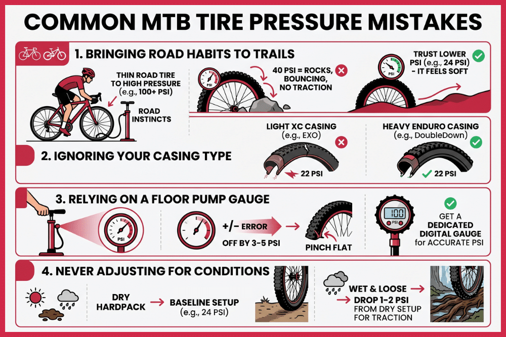 Common MTB Tire Pressure Mistakes